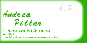 andrea pillar business card